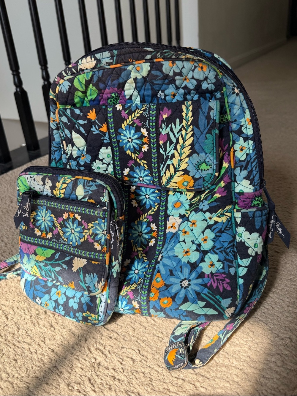 Vera Bradley Quilted Floral Backpack & Crossbody Set